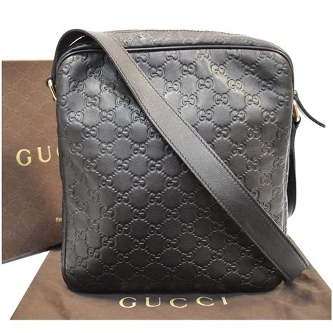 gucci messenger black bag|guccissima small Messenger bag new.